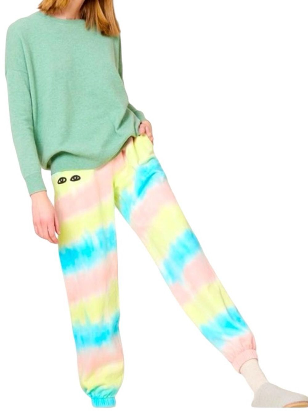 Clare V. Pastel Tie-Dye Lounge Sweatpants , joggers size extra small